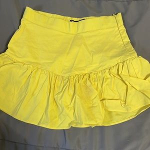 Yellow Zara flowy skort skirt